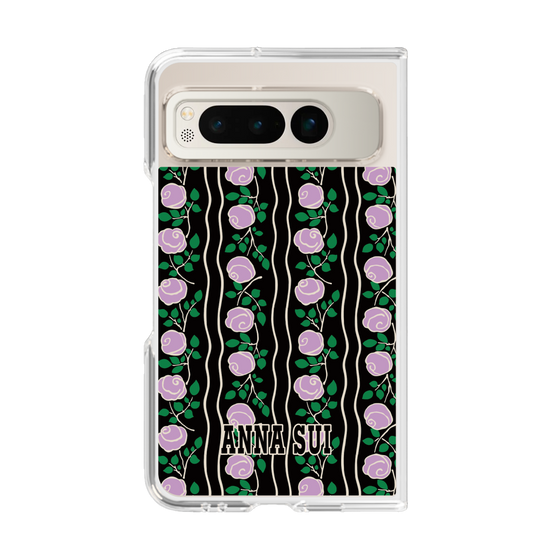 クリアケース［ ANNA SUI - ROSE STRIPE ］