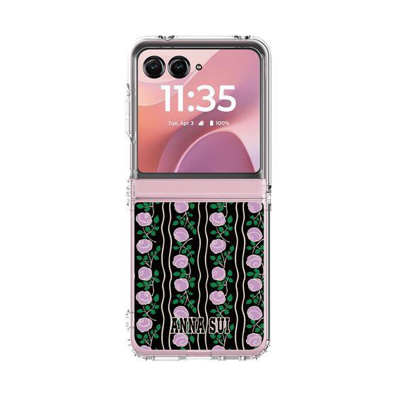 クリアケース［ ANNA SUI - ROSE STRIPE ］