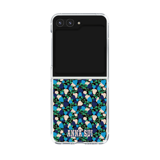 クリアケース［ ANNA SUI - HEARTS VINE - BLUE ］
