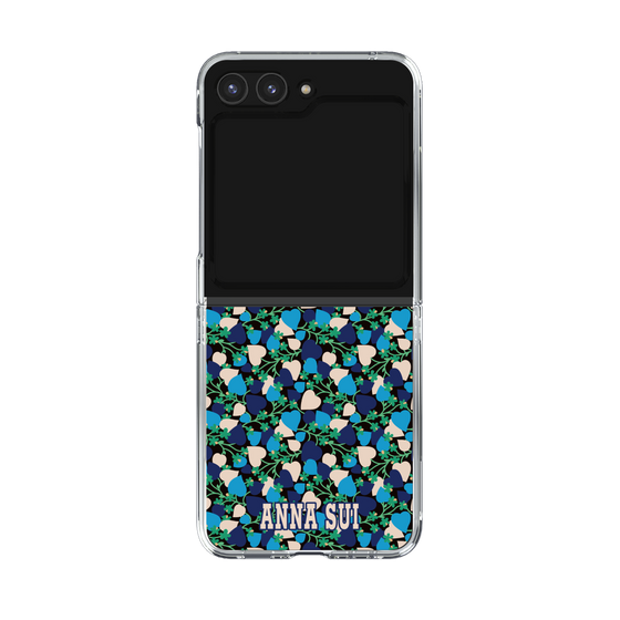 クリアケース［ ANNA SUI - HEARTS VINE - BLUE ］