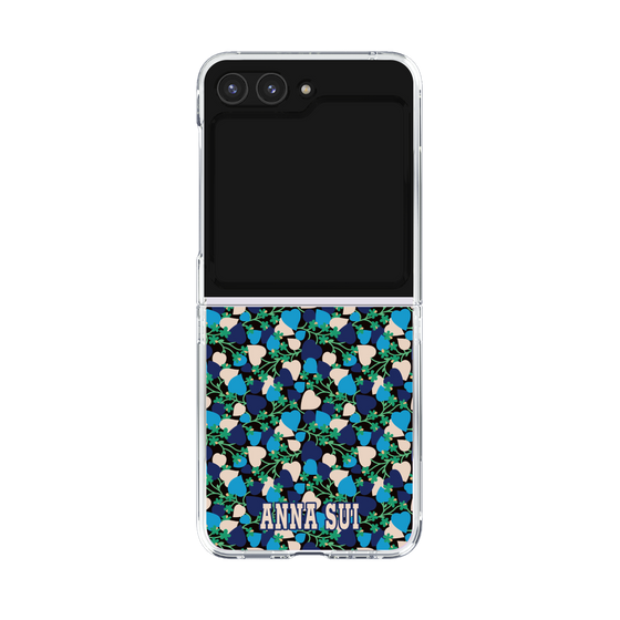 クリアケース［ ANNA SUI - HEARTS VINE - BLUE ］