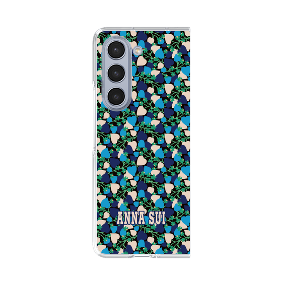 クリアケース［ ANNA SUI - HEARTS VINE - BLUE ］