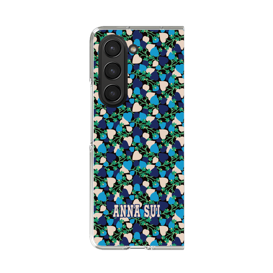 クリアケース［ ANNA SUI - HEARTS VINE - BLUE ］