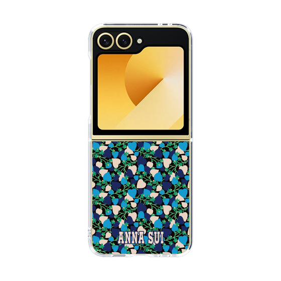 クリアケース［ ANNA SUI - HEARTS VINE - BLUE ］