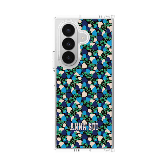 クリアケース［ ANNA SUI - HEARTS VINE - BLUE ］