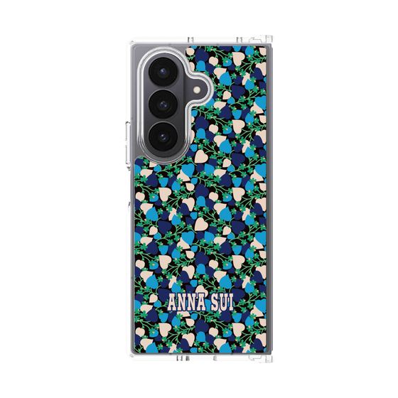 クリアケース［ ANNA SUI - HEARTS VINE - BLUE ］