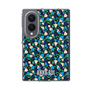 クリアケース［ ANNA SUI - HEARTS VINE - BLUE ］