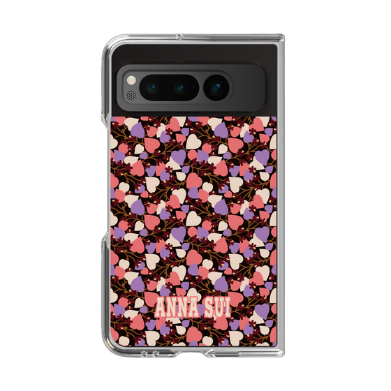 クリアケース［ ANNA SUI - HEARTS VINE - PINK ］
