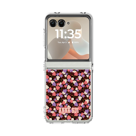 クリアケース［ ANNA SUI - HEARTS VINE - PINK ］