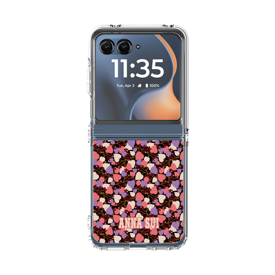 クリアケース［ ANNA SUI - HEARTS VINE - PINK ］