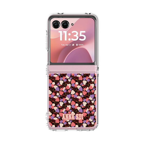 クリアケース［ ANNA SUI - HEARTS VINE - PINK ］