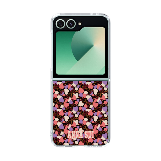 クリアケース［ ANNA SUI - HEARTS VINE - PINK ］