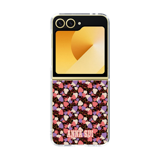 クリアケース［ ANNA SUI - HEARTS VINE - PINK ］