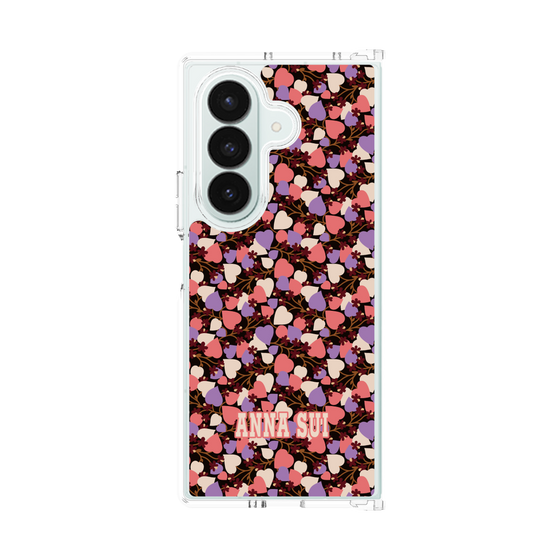 クリアケース［ ANNA SUI - HEARTS VINE - PINK ］