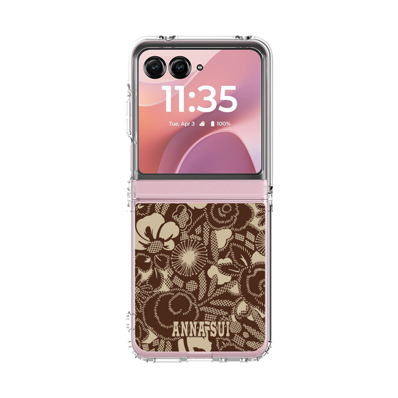 クリアケース［ ANNA SUI - STITCHED FLORAL ］