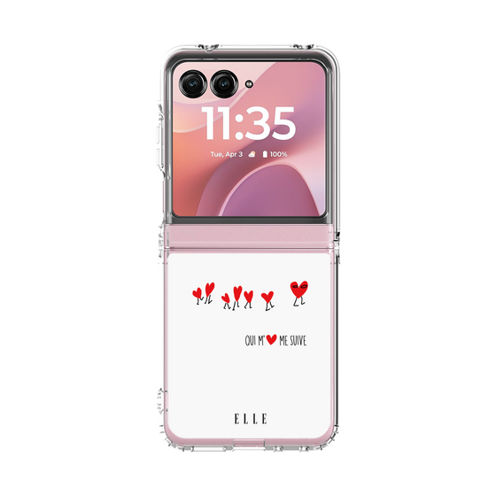 クリアケース［ ELLE - Let who love me follow me - ホワイト ］