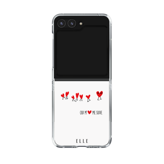 クリアケース［ ELLE - Let who love me follow me - ホワイト ］
