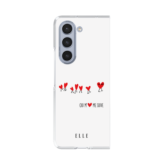 クリアケース［ ELLE - Let who love me follow me - ホワイト ］