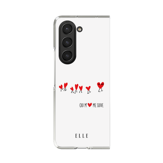 クリアケース［ ELLE - Let who love me follow me - ホワイト ］