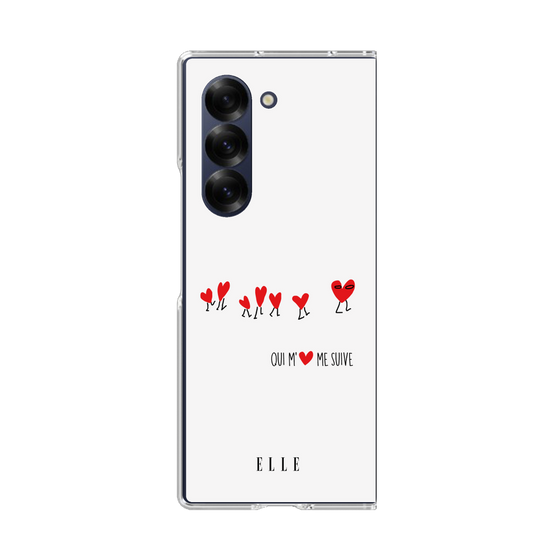 クリアケース［ ELLE - Let who love me follow me - ホワイト ］