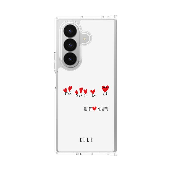 クリアケース［ ELLE - Let who love me follow me - ホワイト ］