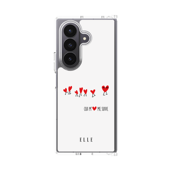 クリアケース［ ELLE - Let who love me follow me - ホワイト ］