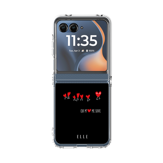 クリアケース［ ELLE - Let who love me follow me - ブラック ］
