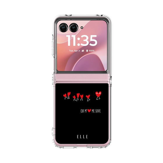 クリアケース［ ELLE - Let who love me follow me - ブラック ］