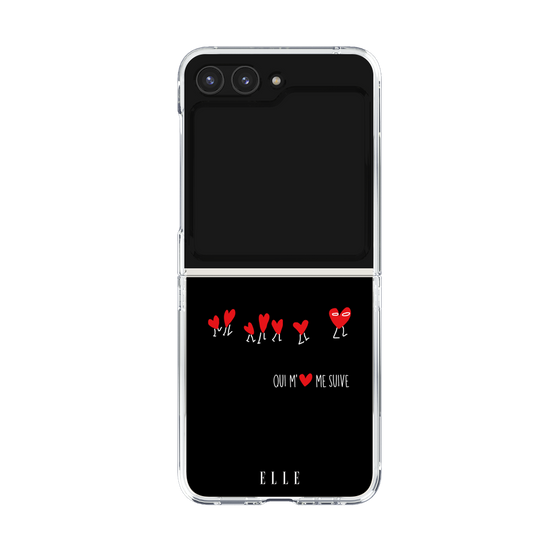 クリアケース［ ELLE - Let who love me follow me - ブラック ］