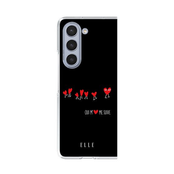 クリアケース［ ELLE - Let who love me follow me - ブラック ］