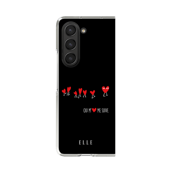 クリアケース［ ELLE - Let who love me follow me - ブラック ］