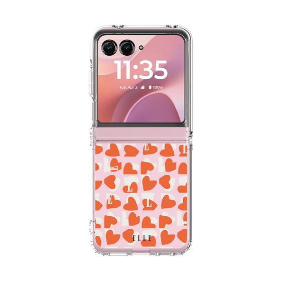 クリアケース［ ELLE - Saint Valentin - ペールピンク ］