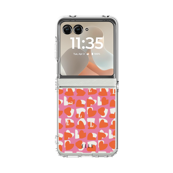 クリアケース［ ELLE - Saint Valentin - ピンク ］