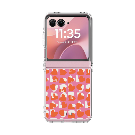 クリアケース［ ELLE - Saint Valentin - ピンク ］