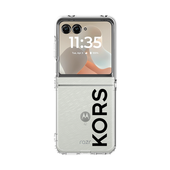 クリアケース［ MICHAEL KORS - Logo - Black ］