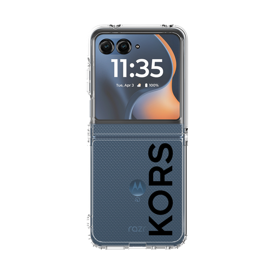 クリアケース［ MICHAEL KORS - Logo - Black ］