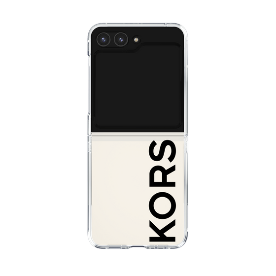 クリアケース［ MICHAEL KORS - Logo - Black ］