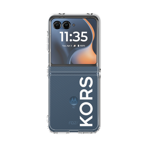 クリアケース［ MICHAEL KORS - Logo - White ］