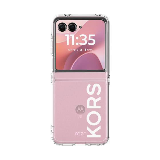 クリアケース［ MICHAEL KORS - Logo - White ］