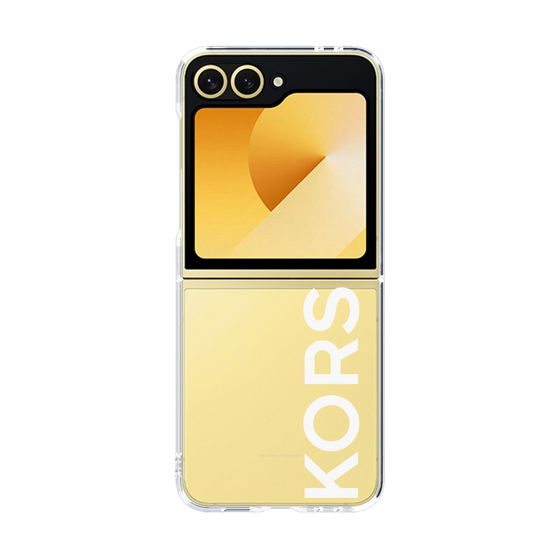 クリアケース［ MICHAEL KORS - Logo - White ］