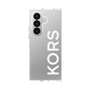 クリアケース［ MICHAEL KORS - Logo - White ］