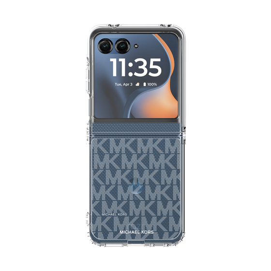 クリアケース［ MICHAEL KORS - Signiture - Clear White ］
