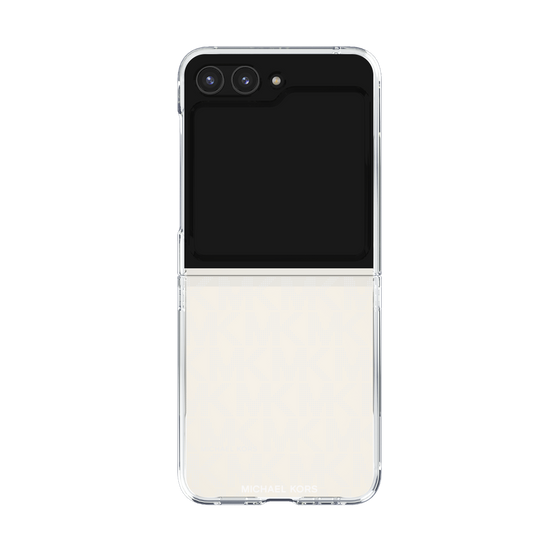 クリアケース［ MICHAEL KORS - Signiture - Clear White ］