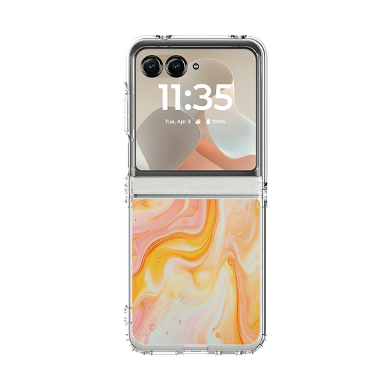 クリアケース［ Color Rain - オリジナル - Tangerine Mist ］