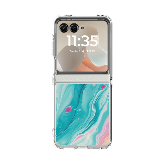 クリアケース［ Color Rain - オリジナル - Serene Wave ］