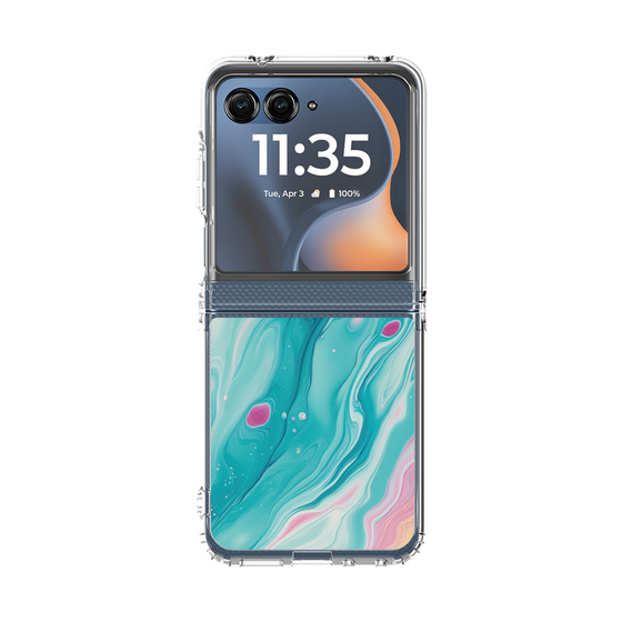 クリアケース［ Color Rain - オリジナル - Serene Wave ］