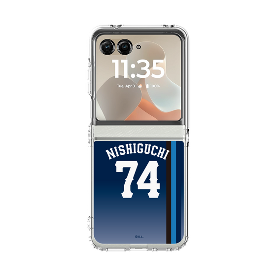 クリアケース［ 埼玉西武ライオンズ- #74 NISHIGUCHI - ビジター ］