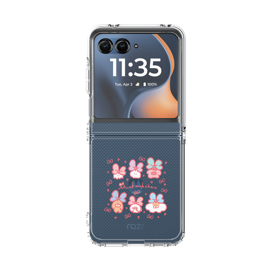 クリアケース［ もくもくちゃん - リボン ］