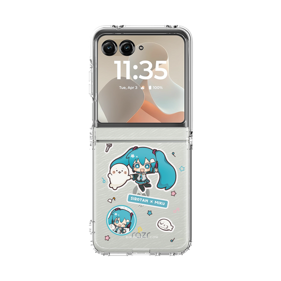 クリアケース［ しろたん×初音ミク - ステッカー ］