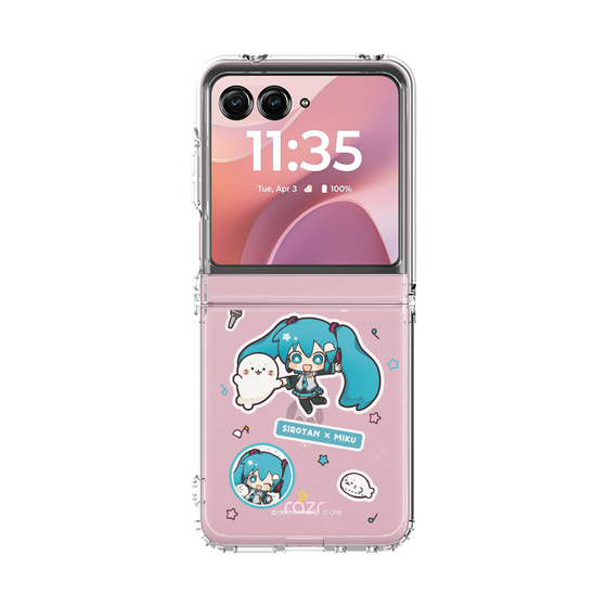 クリアケース［ しろたん×初音ミク - ステッカー ］